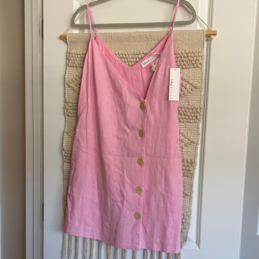 Lulu's Pink Midi Dress